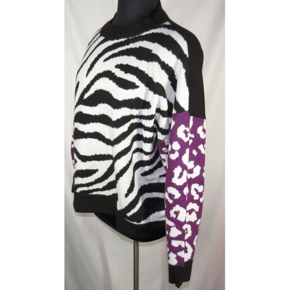 NEW In Package Zebra & Leopard Print Long Sleeve Sweater - Picture 2 of 4